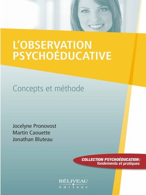 cover image of L'observation psychoéducative